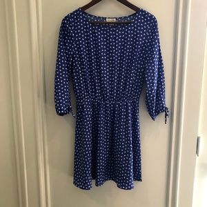 MAISON JULES Blue and White 3/4 sleeve dress